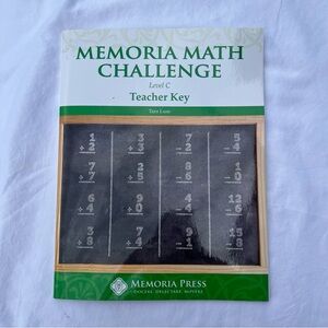 MEMORIA MATH CHALLENGE Level C Teacher Key by Memoria Press Homeschool